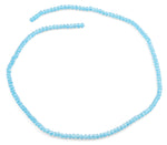 3mm Teal Faceted Rondelle Glass Beads