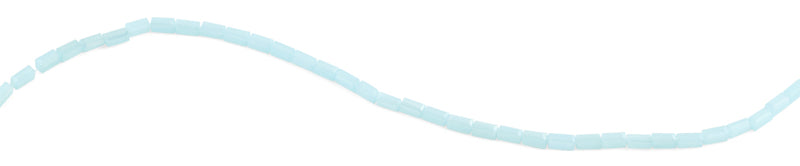 3X6mm Light Blue Rectangle Faceted Crystal Beads