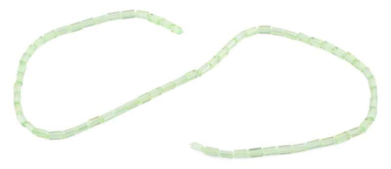 3X6mm Light Green Rectangle Faceted Crystal Beads