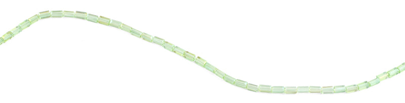 3X6mm Light Green Rectangle Faceted Crystal Beads