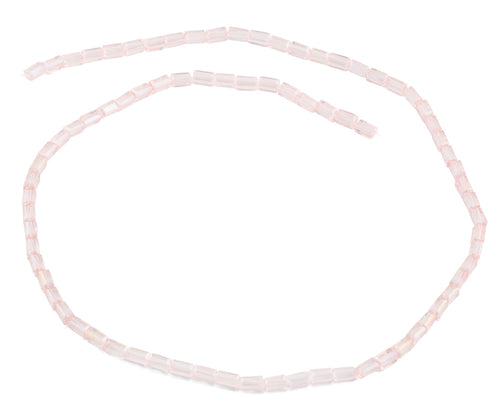 3X6mm Pink Rectangle Faceted Crystal Beads
