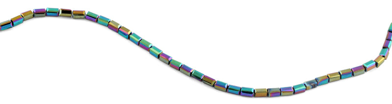 3X6mm Rainbow Rectangle Faceted Crystal Beads