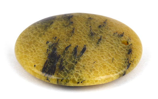 40MM Yellow Turtle Jasper Round Gem Stone Pendant