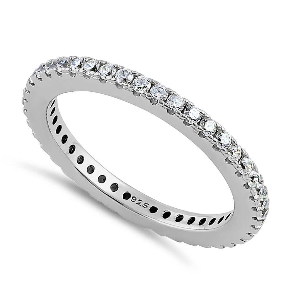 Cz bands on sale sterling silver