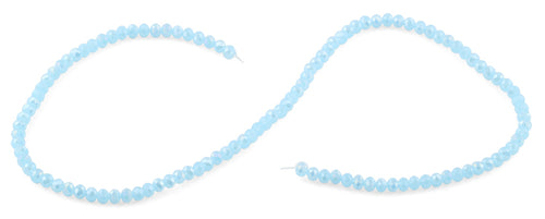 4mm Blue Frost Faceted Rondelle Crystal Beads