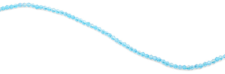 4mm Faceted Bicone Carribean Blue Crystal Beads