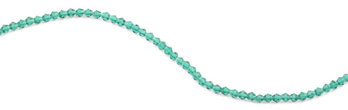4mm Faceted Bicone Emerald Crystal Beads