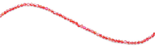 4mm Faceted Bicone Firepol Crystal Beads
