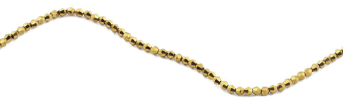 4mm Faceted Bicone Golden Crystal Beads