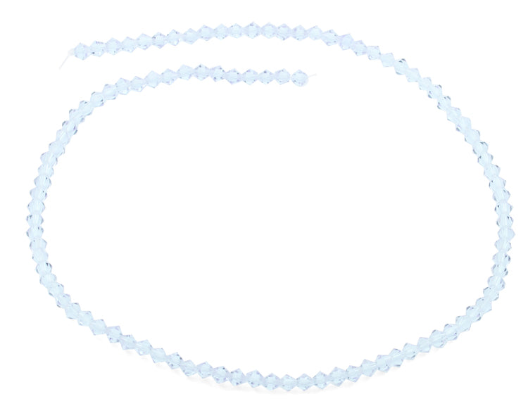 4mm Faceted Bicone Light Azore Crystal Beads