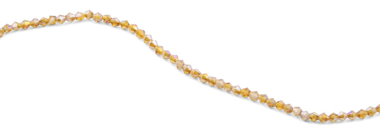 4mm Faceted Bicone Topaz Crystal Beads