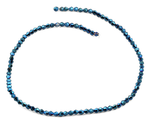 4mm Faceted Bicone Turquoise Crystal Beads