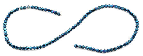 4mm Faceted Bicone Turquoise Crystal Beads