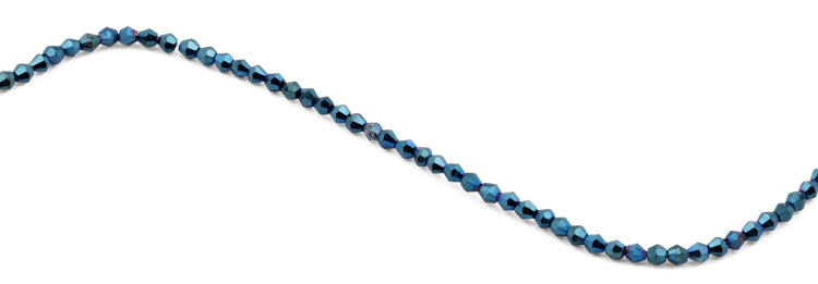 4mm Faceted Bicone Turquoise Crystal Beads