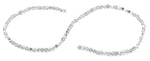 4mm Grey Twist Round Faceted Crystal Beads