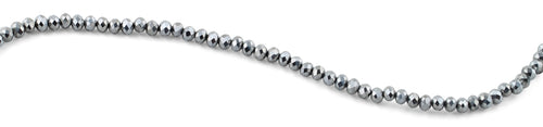 4mm Metallic Faceted Rondelle Crystal Beads