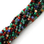 4mm Multi Color Round Gem Stone Beads