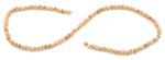 4mm Orange Twist Round Faceted Crystal Beads
