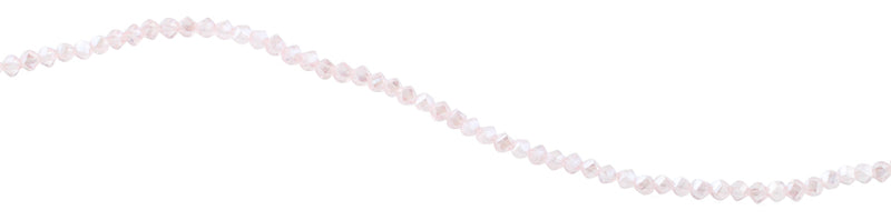 4mm Pink Twist Round Faceted Crystal Beads
