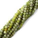 4mm Plain Round Harmony Serpentine Gem Stone Beads