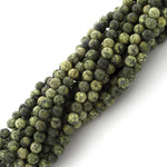 4mm Plain Round Russian Serpentine Gem Stone Beads