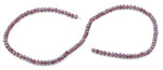 4mm Purple Faceted Rondelle Crystal Beads