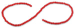 4mm Red Faceted Rondelle Glass Beads