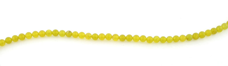 4mm Round Olive Jade-Korea Gem Stone Beads