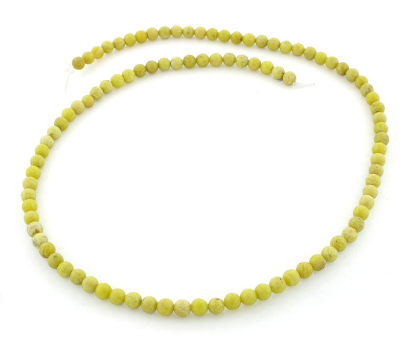 4mm Round Pineapple Jasper Gem Stone Beads
