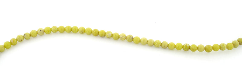 4mm Round Pineapple Jasper Gem Stone Beads