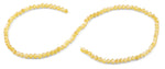 4mm Yellow Twist Round Faceted Crystal Beads
