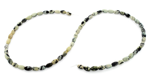 4x6mm White Turquoise Jasper Plain Melon Gem Stone Beads