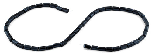4x8mm Black Rectangle Faceted Crystal Beads