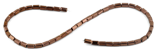 4x8mm Bronze Rectangle Faceted Crystal Beads
