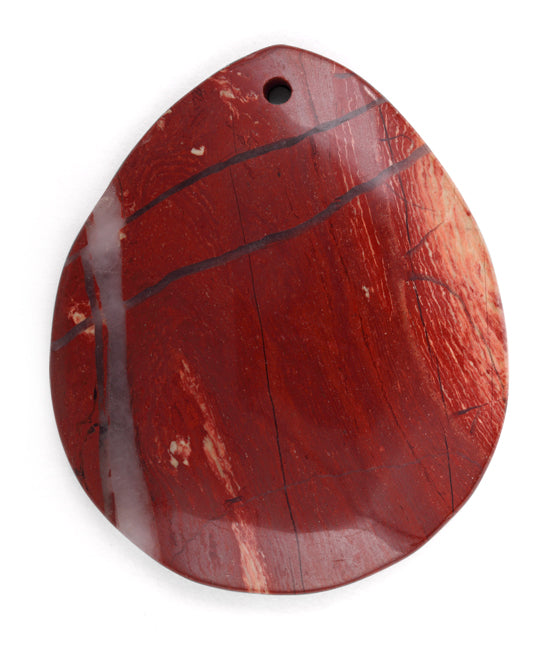 50X40MM Red Jasper Drop Gem Stone Pendant