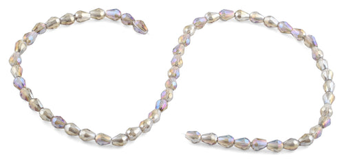 5x7mm Clear Drop Faceted Crystal Beads