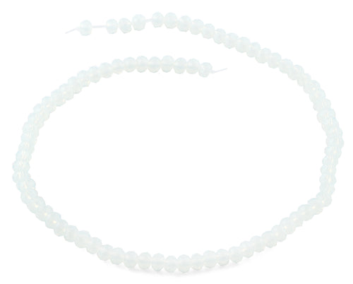 6-8mm Clear Faceted Rondelle Glass Beads