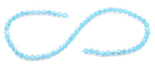 6mm Faceted Bicone Caribbean Blue Crystal Beads