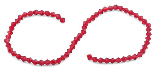 6mm Faceted Bicone Light Siam Crystal Beads