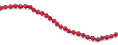 6mm Faceted Bicone Light Siam Crystal Beads