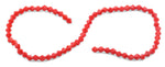6mm Faceted Bicone Red-Orange Crystal Beads