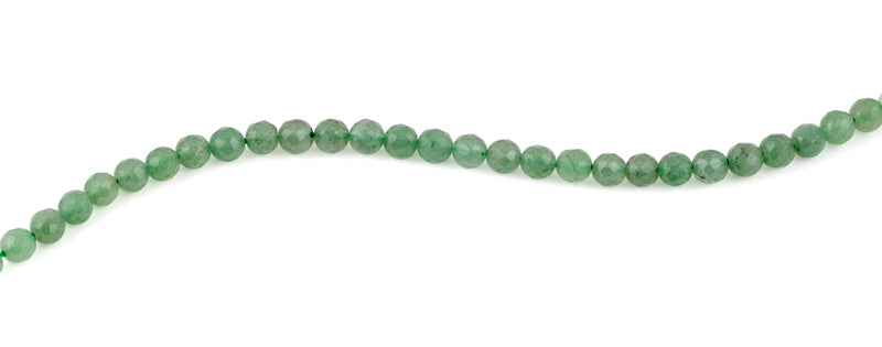 6mm Green Aventurine Faceted Gem Stone Beads