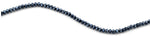 6mm Metallic Navy Blue Faceted Rondelle Crystal Beads