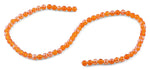 6mm Orange Round Faceted Crystal Beads