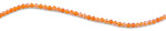 6mm Orange Round Faceted Crystal Beads