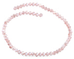 6mm Pink Twist Faceted Crystal Beads