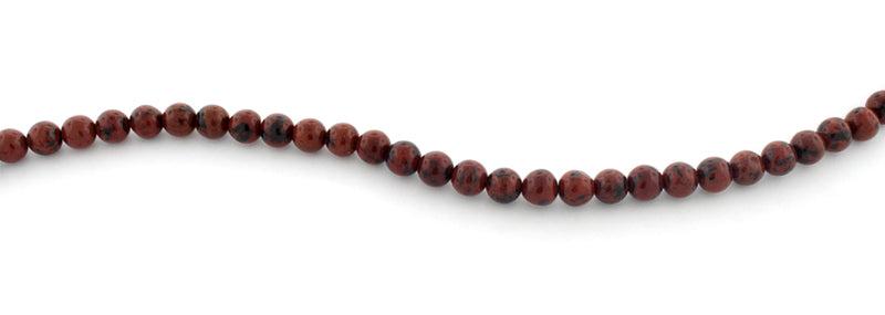 6mm Round Mahogany Obsidian Gem Stone Beads