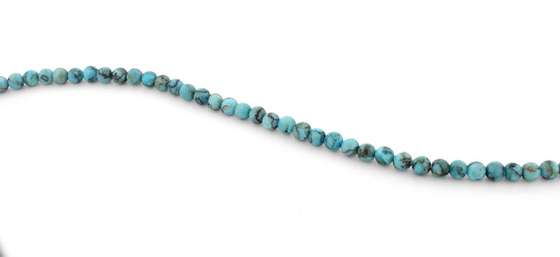 6mm Turquoise Jasper Round Gem Stone Beads