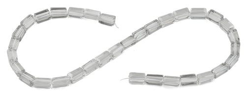 6x12mm Clear Grey Rectangle Faceted Crystal Beads
