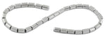 6x12mm Metallic Grey Rectangle Faceted Crystal Beads